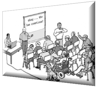 Consultation event presntation drawing